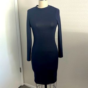 French Connection Navy Blue Long Sleeve Sweater Dress XS